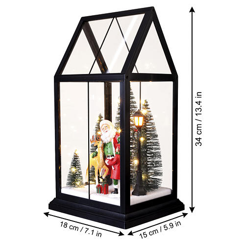 Casetta Babbo Natale con renna e uomo 30x15x15 cm Bagutta Tendence 3
