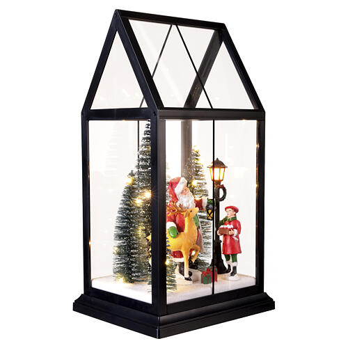 Casetta Babbo Natale con renna e uomo 30x15x15 cm Bagutta Tendence 4