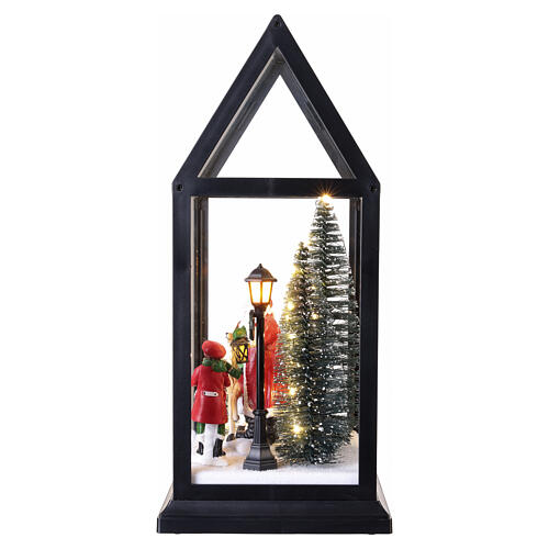 Casetta Babbo Natale con renna e uomo 30x15x15 cm Bagutta Tendence 5