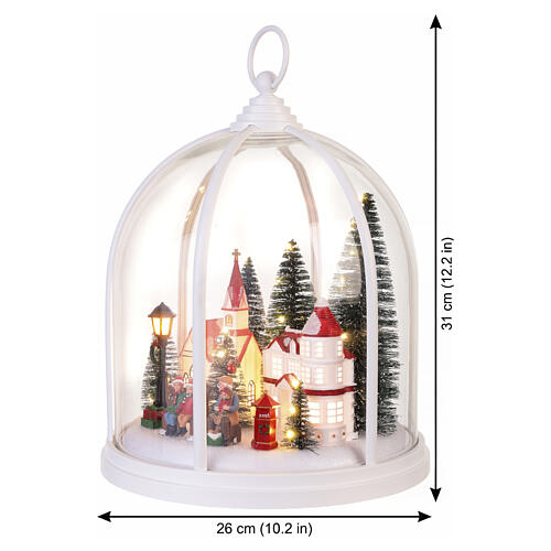 Serra cupola bianco con villaggio nonni e nipoti 30x 25 cm Bagutta Tendence 3