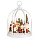 Serra cupola bianco con villaggio nonni e nipoti 30x 25 cm Bagutta Tendence s1