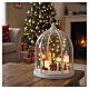 Serra cupola bianco con villaggio nonni e nipoti 30x 25 cm Bagutta Tendence s2
