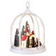 Serra cupola bianco con villaggio nonni e nipoti 30x 25 cm Bagutta Tendence s4