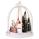 Serra cupola bianco con villaggio nonni e nipoti 30x 25 cm Bagutta Tendence s5