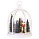 Serra cupola bianco con villaggio nonni e nipoti 30x 25 cm Bagutta Tendence s6