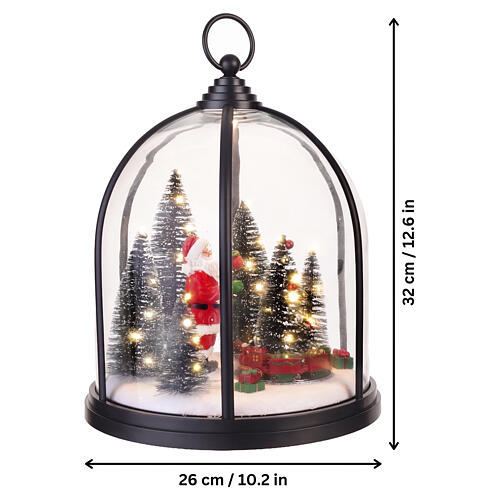 Serra scura con Babbo Natale e trenino in movimento 30x25 cm Bagutta Tendence 3