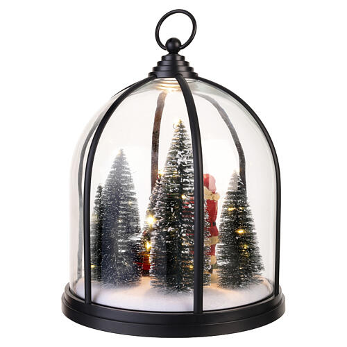 Serra scura con Babbo Natale e trenino in movimento 30x25 cm Bagutta Tendence 5