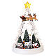 Albero di Natale acrilico bianco con villaggio Bagutta Tendence 30x20 cm s1