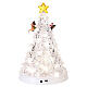 Albero di Natale acrilico bianco con villaggio Bagutta Tendence 30x20 cm s5