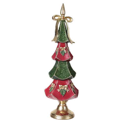 Albero resina verde e rosso glitterato Bagutta Tendence 37 cm 3