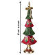 Albero resina verde e rosso glitterato Bagutta Tendence 37 cm s2