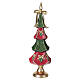 Albero resina verde e rosso glitterato Bagutta Tendence 37 cm s3