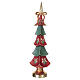 Albero natalizio Bagutta Tendence rosso oro e verde glitterato 55 cm resina s1