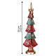Albero natalizio Bagutta Tendence rosso oro e verde glitterato 55 cm resina s2