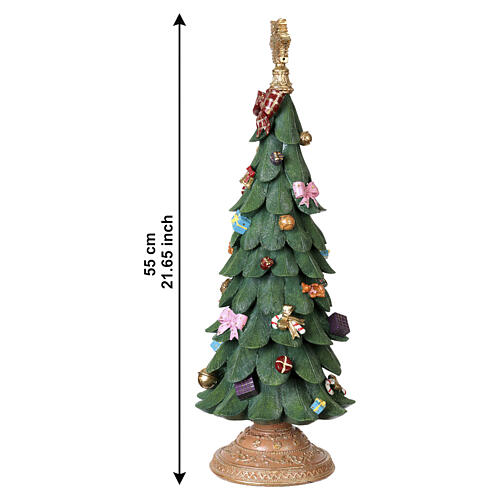 Albero di Natale verde 55 cm con regali Bagutta Tendence resina 2
