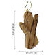 Angelo di natale 6x5 cm legno d'ulivo Terrasanta da appendere s2