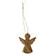 Angelo di natale 6x5 cm legno d'ulivo Terrasanta da appendere s3