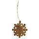 Snowflake Christmas tree ornament with Nativity 7x6 cm, olive wood (Holy Land) s3
