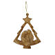 Decoro albero di natale con Natività legno d'ulivo Terrasanta 8x6 cm s1