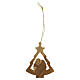 Decoro albero di natale con Natività legno d'ulivo Terrasanta 8x6 cm s3