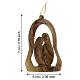 Campana Natalizia 7x6 cm con Natività in legno d'ulivo Terrasanta s2