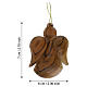 Addobbo Angelo in legno d'ulivo Terrasanta 7x6 cm da appendere s2