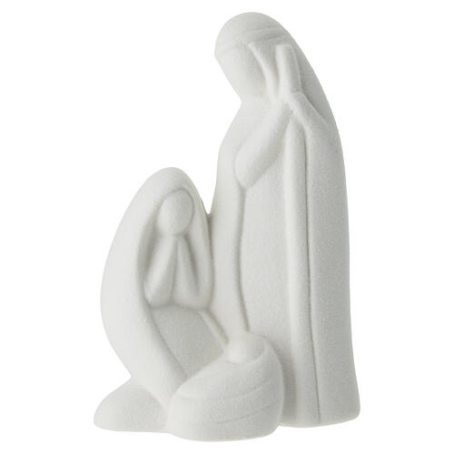 Natività stilizzata per presepe in porcellana avorio con stella 15x10x5 cm 5