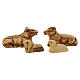 Belén 11 piezas completo y cabaña madera de olivo Tierra Santa 15x25x15 cm s7