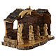 Presepe 11 pz completo e capanna legno d'olivo Terrasanta 15x25x15 cm s4