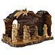 Presepe 11 pz completo e capanna legno d'olivo Terrasanta 15x25x15 cm s6