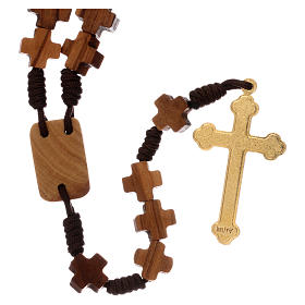 Terços e Porta Terços Nossa Senhora de Medjugorje: Terço oliveira contas em cruz Terços e Porta Terços Nossa Senhora de Medjugorje: Terço oliveira contas em cruz