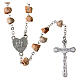 Rosary with grains in red stone with Our Lady of Medjugorje s2