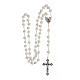 Rosary with grains in white stone with Our Lady of Medjugorje s4