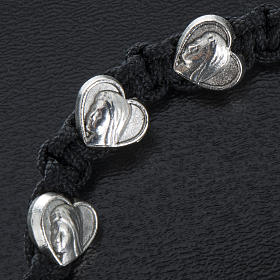 Bracelet in cord with heart medals