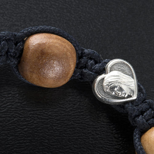 Bracelet in olive wood and hearts, Medjugorje 3