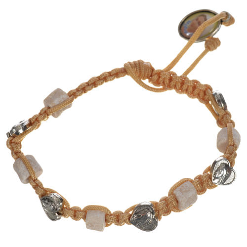 Bracelet with hearts and stone 13