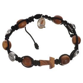 Tau cross bracelet with medals