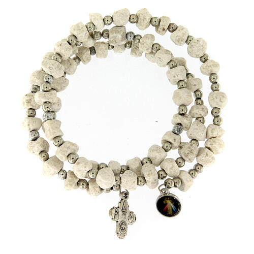 Bracelet with spring in white stone 2
