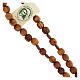 Medjugorje rosary with clasp, olive wood 7x8mm s4