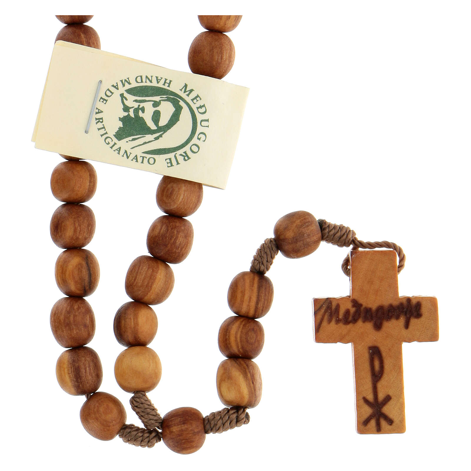 Medjugorje rosary, olive wood 7x8mm | online sales on HOLYART.com