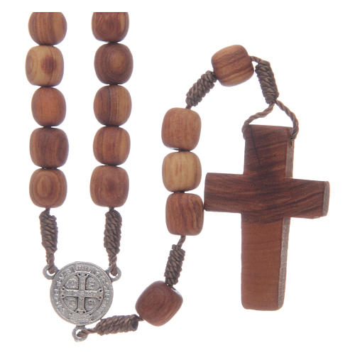 Olive wood Medjugorje rosary with cross 9mm 2