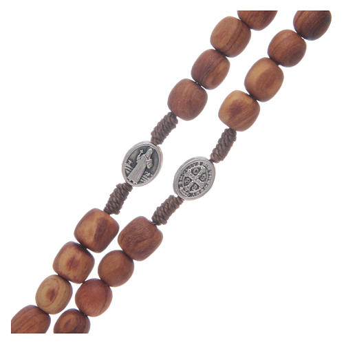 Olive wood Medjugorje rosary with cross 9mm 3