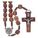 Olive wood Medjugorje rosary with cross 9mm s1