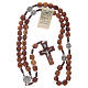 Olive wood Medjugorje rosary with cross 9mm s4