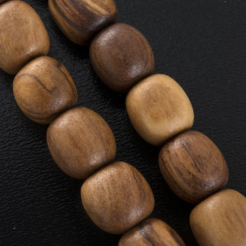 Olive wood rosary with Saint Benedict medal 4