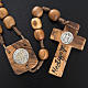 Olive wood rosary with Saint Benedict medal s5