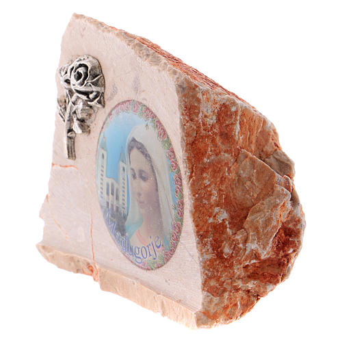 Stein mit Bild von Gottesmuuter von Medjugorje 2