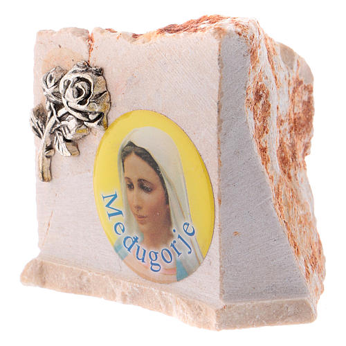 Image of Mary on Medjugorje stone 4