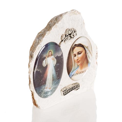 Kamień z Medjugorje wizerunek Maryja i Jezus 2