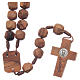 Medjugorje rosary with olive wood, cord, heart medal s2